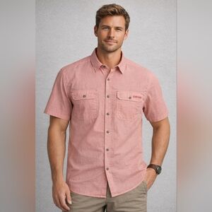 Orvis Salmon Short Sleeve Outdoor Shirt Size M